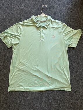 adidas Men's Mint Green Performance Polo